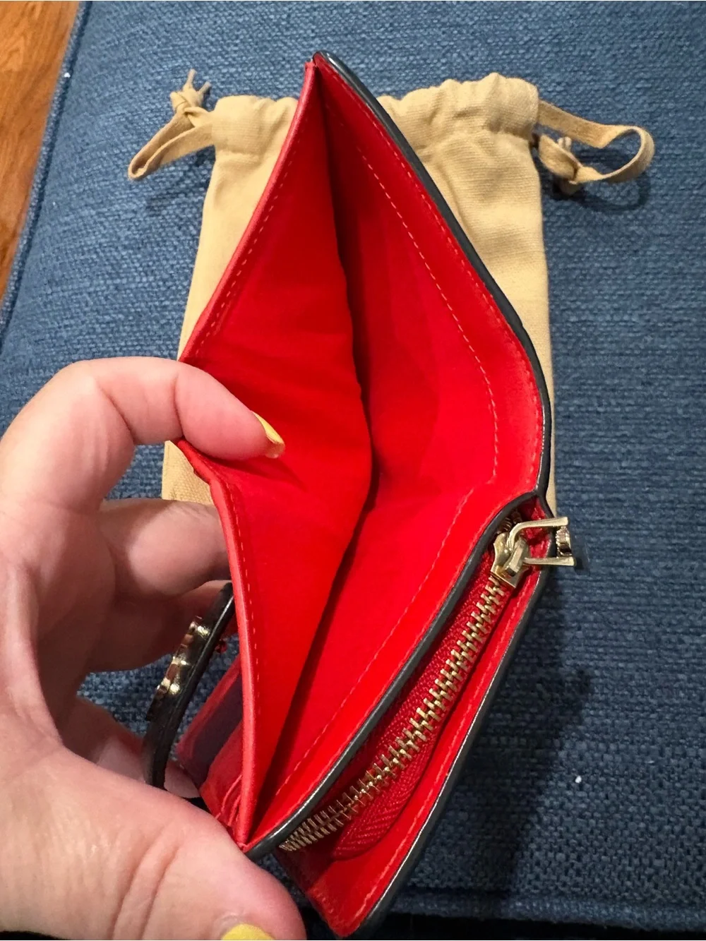 Christian Louboutin Leopard Patent & Black Leather Wallet w/ Dust Bag COA in EUC